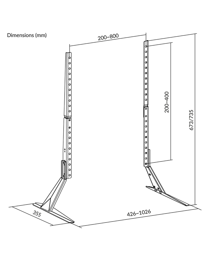NAPOFIX SUPORTE DE MESA 23"-75" MAX 40KG #2 - TM0710