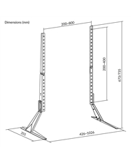 NAPOFIX SUPORTE DE MESA 23"-75" MAX 40KG #2 - TM0710