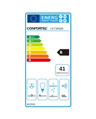 CONFORTEC CHAMINE 60CM 400M3H INOX B - CF73P60X