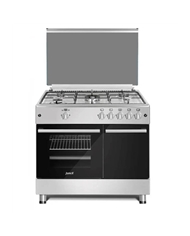 JUNEX FOGAO 90X60CM 5GAS 1WOK BUT PORTA BOTIJA INOX - FBL960XB