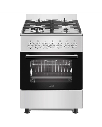 JUNEX FOGAO 60X60CM 4GAS 1WOK BUT FORNO ELETRICO ESTU IX A - RL778XEB
