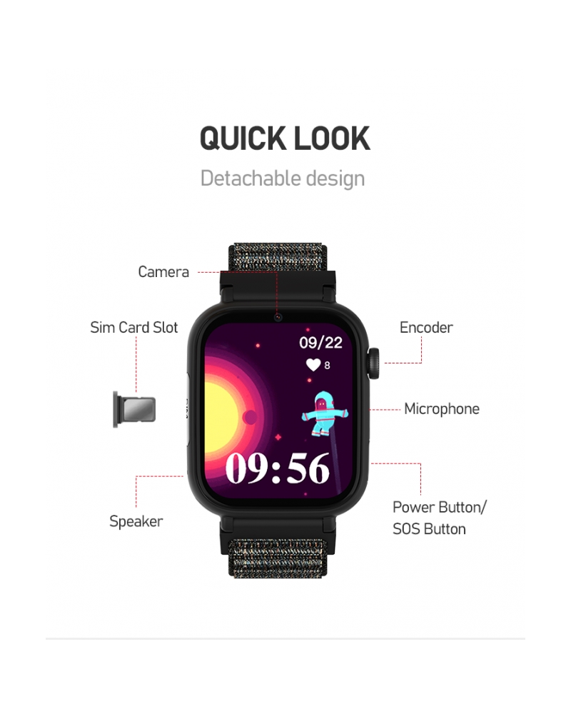 DCU SMARTWATCH KIDS PRO GPS & VIDEOCHAMADAS PRETO #4 - 34159050