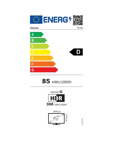 HISENSE ULED MINI LED 75" 4K UHD SMART TV 3HDMI 2USB D #1 - 75U8Q