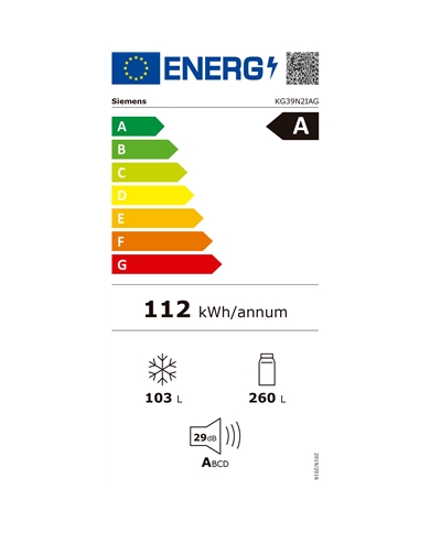 SIEMENS COMBINADO 2030X600X665 363LT INOX A #1 - KG39N2IAG