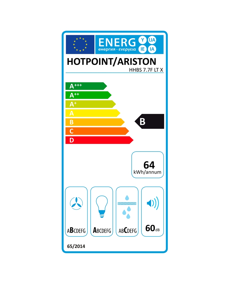 HOTPOINT CHAMINE 70CM 713M3H INOX - HHBS77FLTX