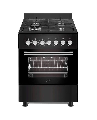 JUNEX FOGAO 60X60CM 4GAS 1WOK BUT FORNO ELETRICO ESTU PRET - RL779PEB