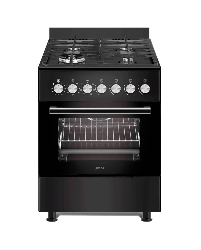 JUNEX FOGAO 60X60CM 4GAS 1WOK BUT FORNO ELETRICO ESTU PRET - RL779PEB
