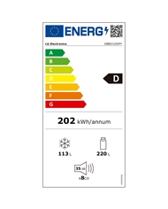 LG COMBINADO 1860X597X675MT 333LT NF INOX D #4 - GBBSJ10DPY