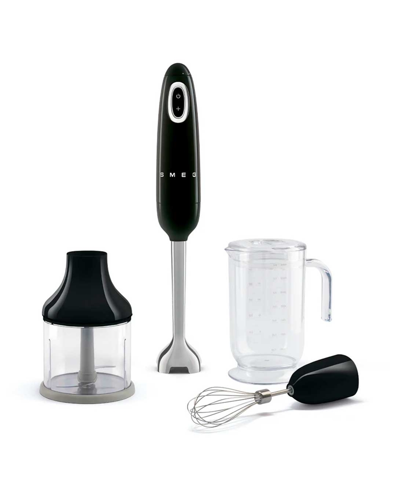 SMEG VARINHA 700W PE INOX C/ ACESSORIOS PRETA - HBF03BLEU