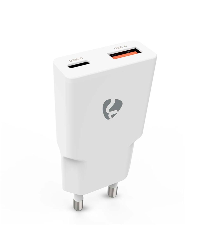 NEDIS CARREGADOR USB-A USB-C 30W - WCHA30WT