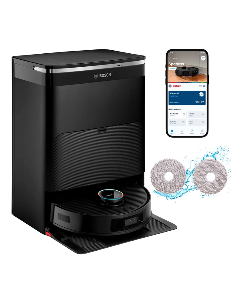 BOSCH ASPIRADOR ROBOT SPOTLESS MAX CAM ASPIRA E LAVA PRETO - BCRDW3BX