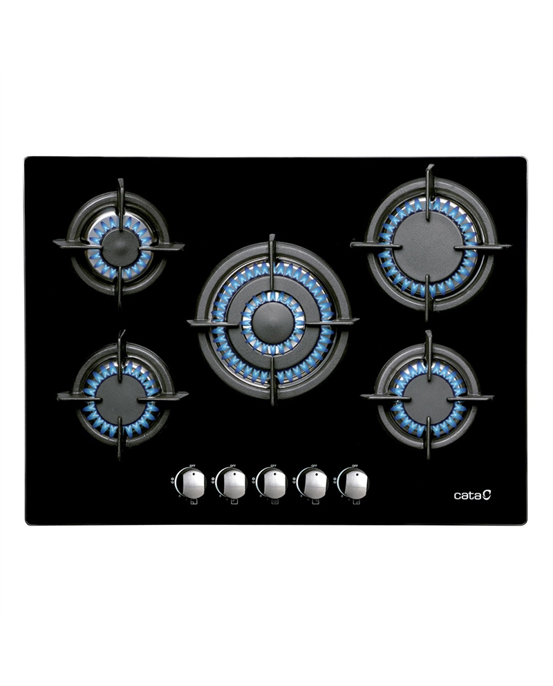 CATA PLACA CRISTALGAS 70CM 5GAS NAT - L7005CI