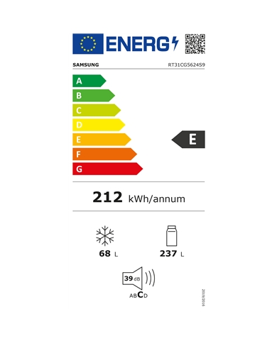 SAMSUNG FRIGORIFICO 2PT 1715X600X647MT NF 305LT INOX E #5 - RT31CG5624S9ES
