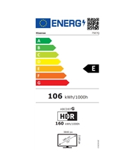 HISENSE QLED 75"4K UHD SMART TV 3HDMI 2USB E - 75E7Q