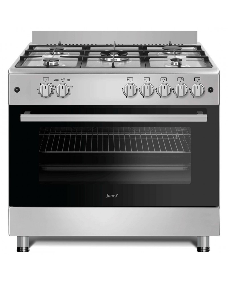 JUNEX FOGAO 90X60CM 5GAS 1WOK BUT FORNO MAXI 109LT INOX