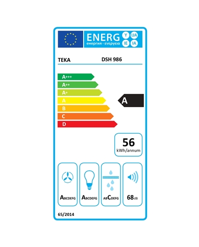 TEKA CHAMINE 90CM MAX 735M3/H PRETA A #1 - DSH986BK