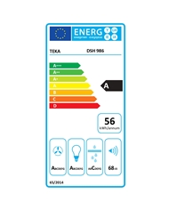 TEKA CHAMINE 90CM MAX 735M3/H PRETA A #1 - DSH986BK