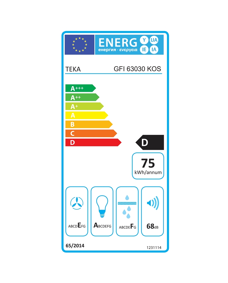 TEKA EXAUSTOR 60CM INTEGRA MAX 316M3H BLACK D - GFI63030KOSBK