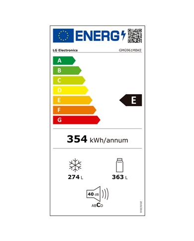 LG SIDE BY SIDE 4PT 1,79X0,91X0,73MT 637LT NF DISP SILVER E - GMG961MBKE