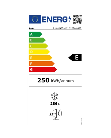 BEKO ARCA VERTICAL NF 1865X597X709MT 286LT BRANCO E #2 - B1RMFNE314W1