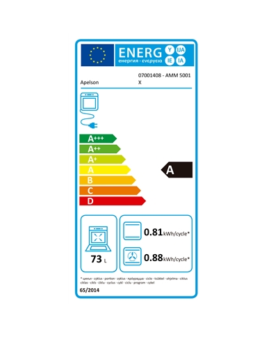 APELSON FORNO MULTIF. 73LT INOX A - AMM5001X