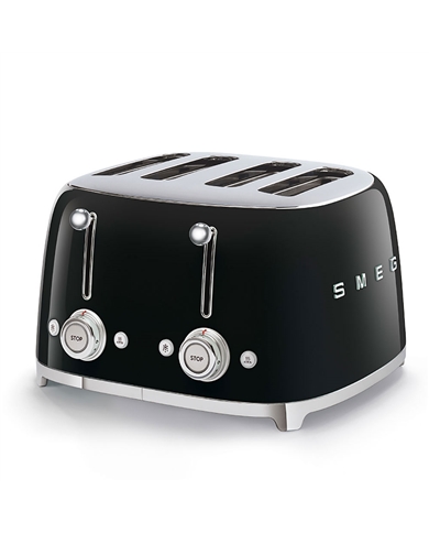 SMEG TORRADEIRA 2000W SERIE ANNI 50 QUATRO TOSTAS PRETA - TSF03BLEU