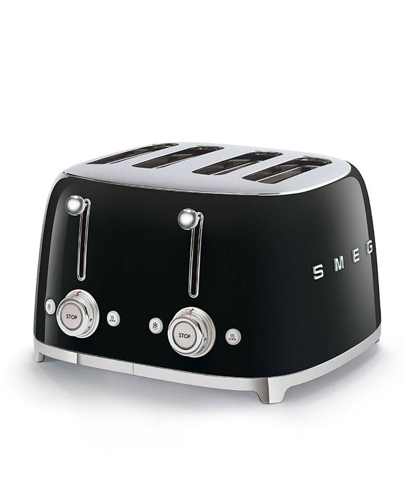 SMEG TORRADEIRA 2000W SERIE ANNI 50 QUATRO TOSTAS PRETA - TSF03BLEU