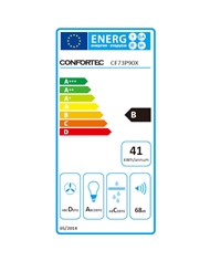 CONFORTEC CHAMINE 90CM 400M3H INOX B - CF73P90X