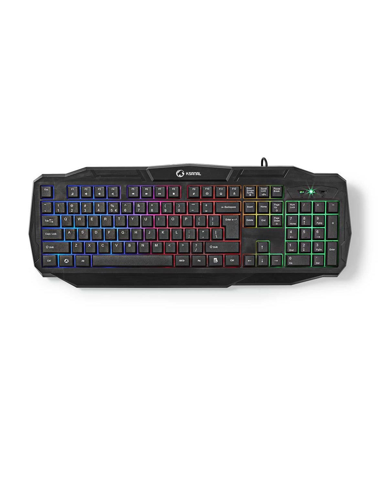 NEDIS TECLADO PARA JOGOS ILUMINAÇAO USB 2.0 - GKBD100BKUS