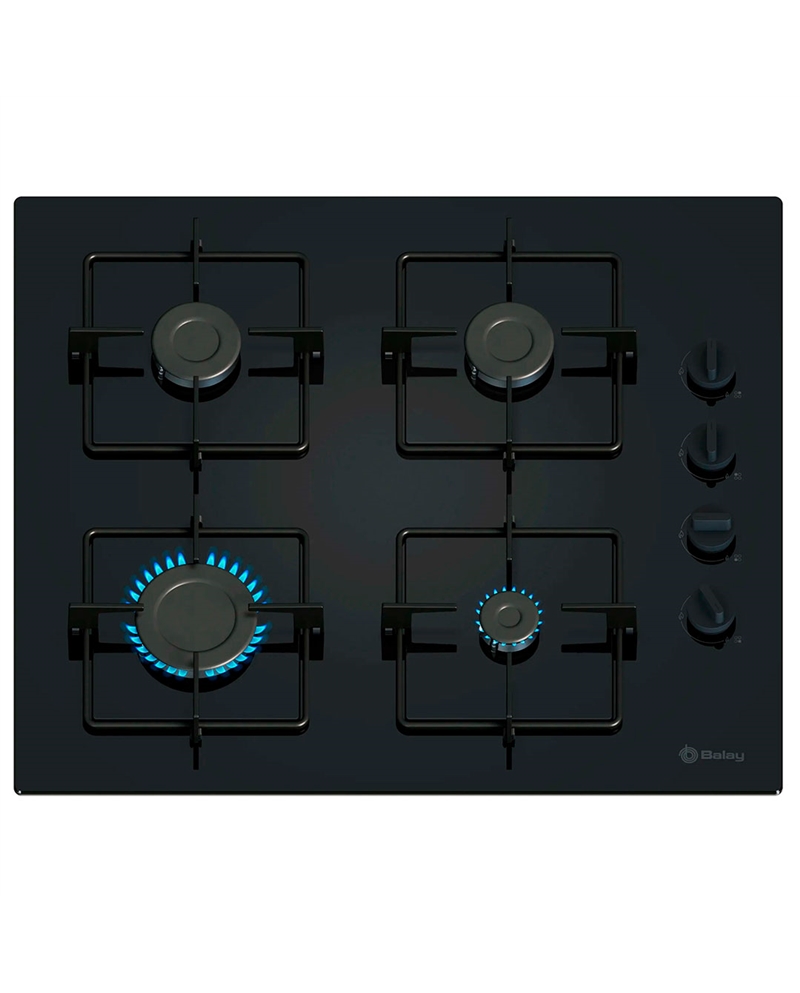 BALAY PLACA 4GAS 60CM VIDRO ENDURECIDO - 3ETG464SB