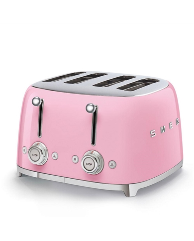 SMEG TORRADEIRA 2000W SERIE ANNI 50 QUATRO TOSTAS ROSA - TSF03PKEU