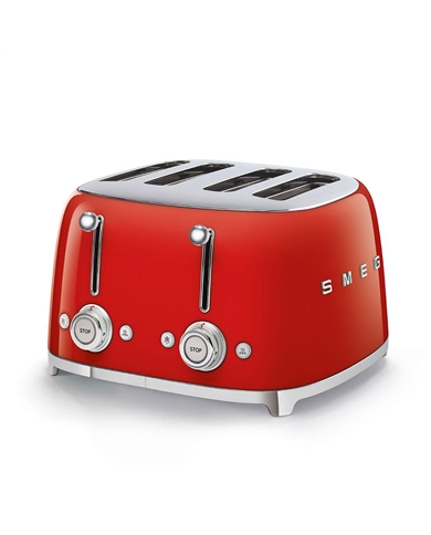 SMEG TORRADEIRA 2000W SERIE ANNI 50 QUATRO TOSTAS VERMELHA - TSF03RDEU