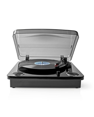 NEDIS GIRA DISCOS 33/45/78RPM 2X9W BT USB PRETO - TURN300BK