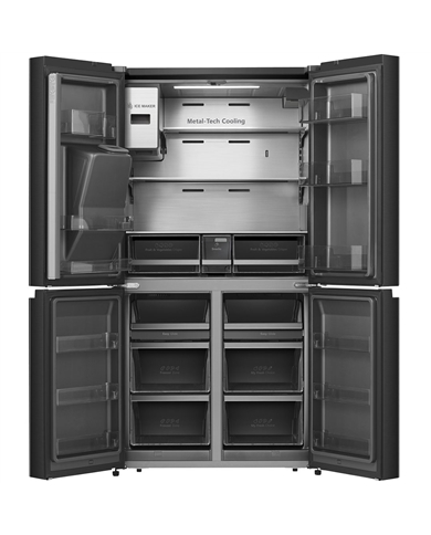 HISENSE SIDE BY SIDE 4PT 1,79X0,92X0,73MT 632LT DAG PRETO E #4 - RQ760N4IFE