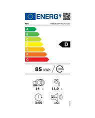 AEG MAQUINA LOUÇA 9PROG 14TALHERES INOX D - FFB83816PM