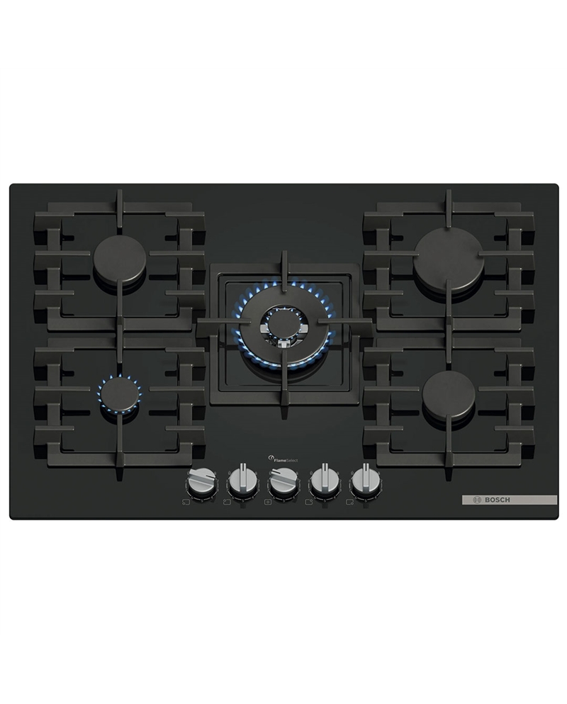 BOSCH PLACA GAS 75CM 4 ZONAS VIDRO PRETO - PPQ7A6I40