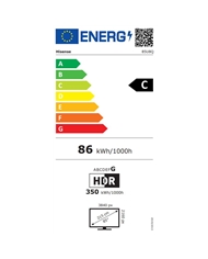 HISENSE ULED MINI LED 85" 4K UHD SMART TV 3HDMI 2USB C - 85U8Q