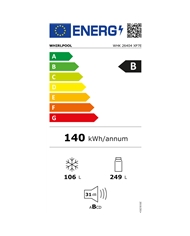 WHIRLPOOL COMBINADO 2035X597X707MT 355LT NF INOX B #1 - WHK26404XP7E
