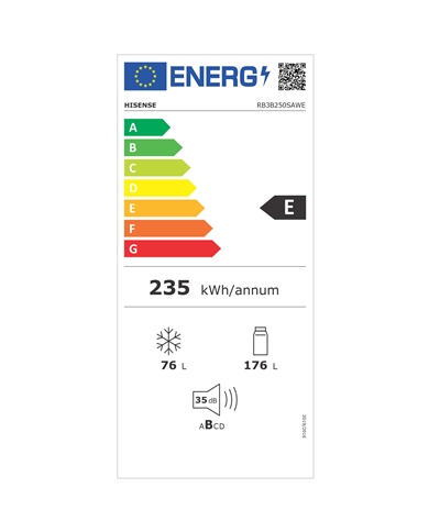 HISENSE COMBINADO INTEG 177X54X55MT NF E #5 - RB3B250SAWE