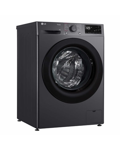 LG MAQUINA ROUPA 9KG 1400RT AI DD STEAM WIFI PRETAA - F4X1009NWK