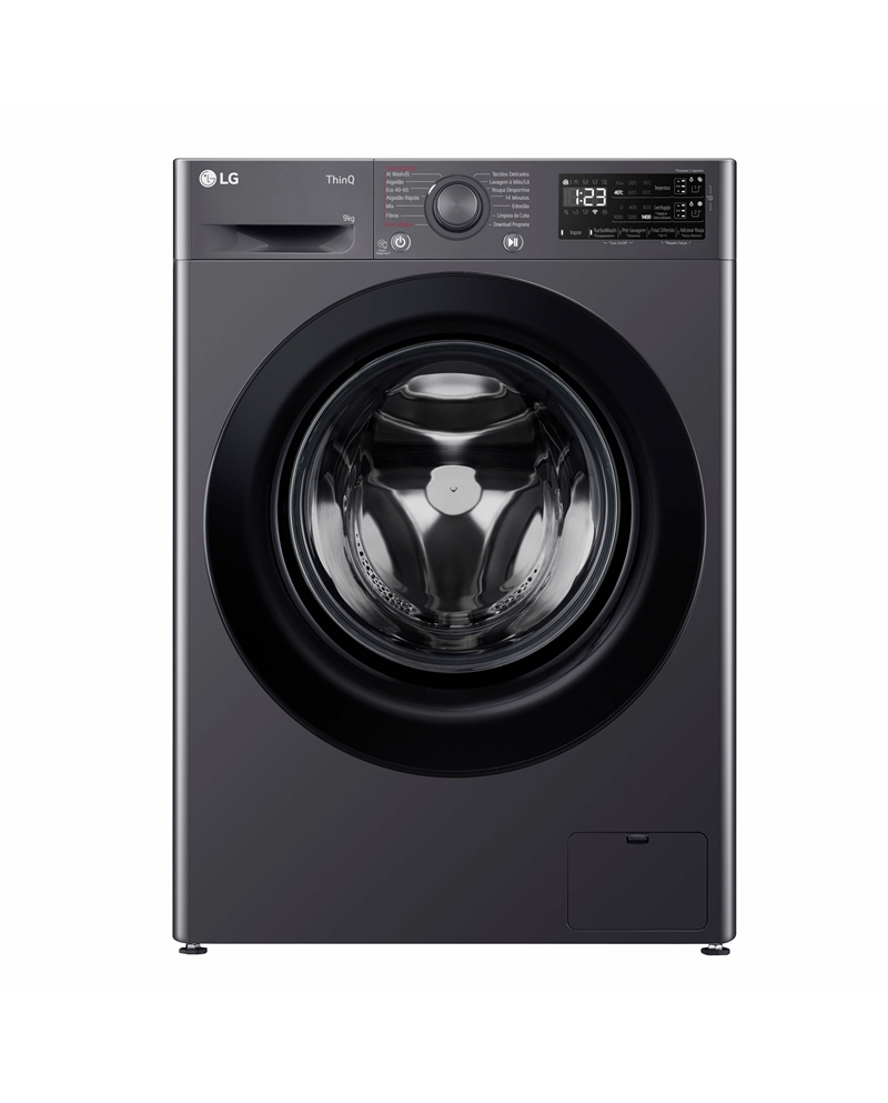 LG MAQUINA ROUPA 9KG 1400RT AI DD STEAM WIFI PRETAA #2 - F4X1009NWK