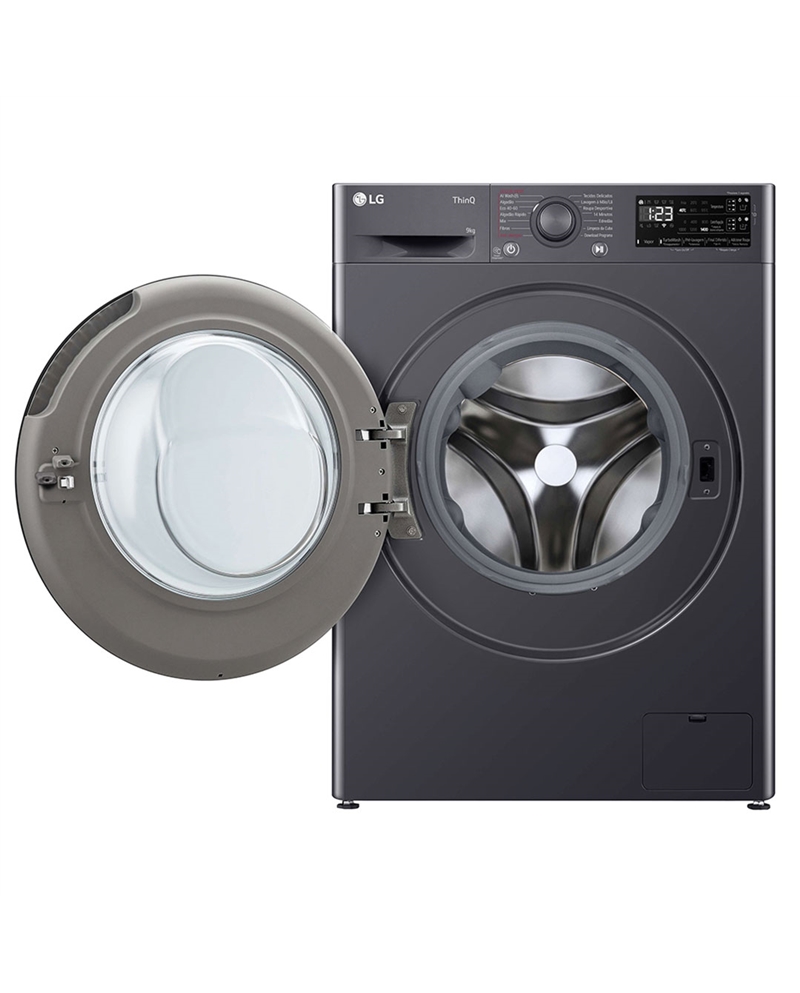 LG MAQUINA ROUPA 9KG 1400RT AI DD STEAM WIFI PRETAA #3 - F4X1009NWK