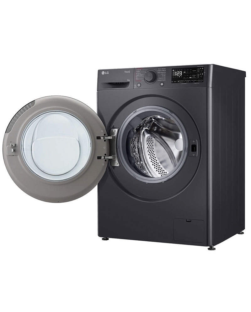 LG MAQUINA ROUPA 9KG 1400RT AI DD STEAM WIFI PRETAA #4 - F4X1009NWK