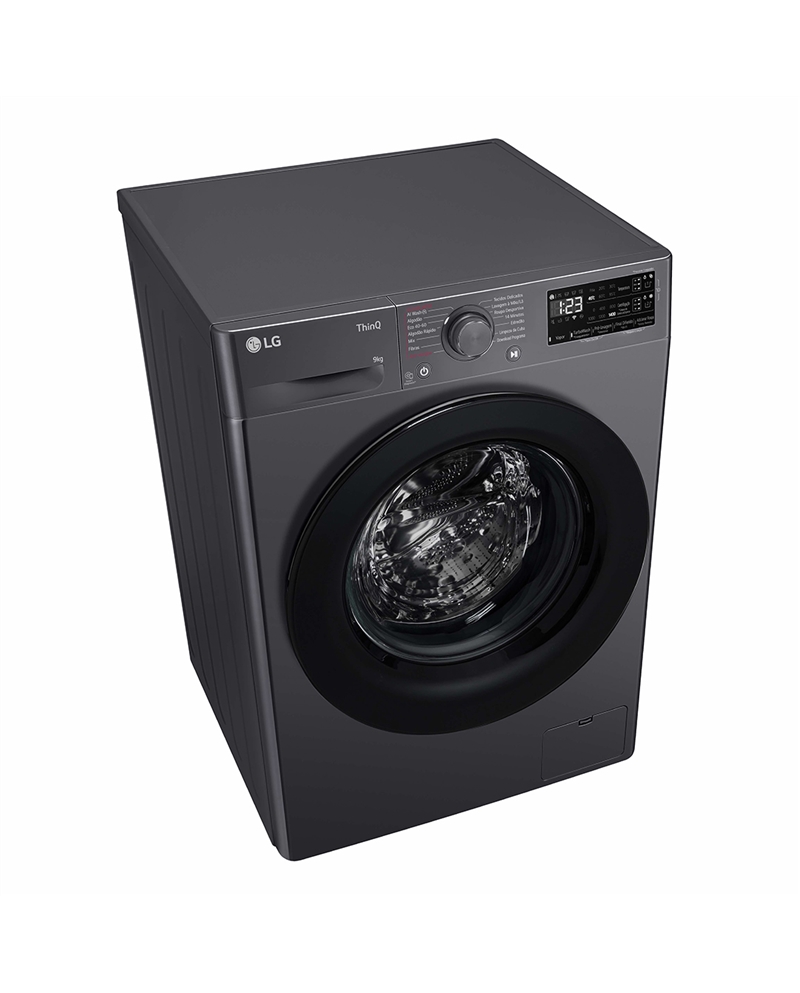 LG MAQUINA ROUPA 9KG 1400RT AI DD STEAM WIFI PRETAA #6 - F4X1009NWK