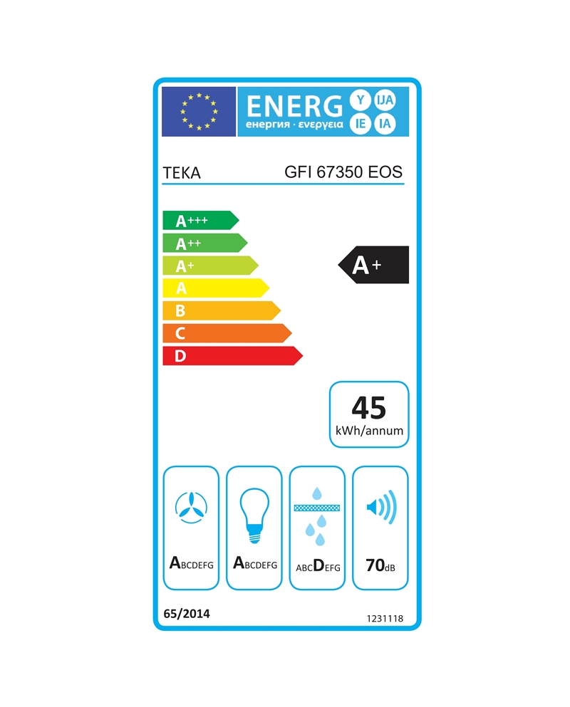TEKA EXAUSTOR 60CM INTEGRA MAX 317M3H A+ #1 - GFI67350EOSIX