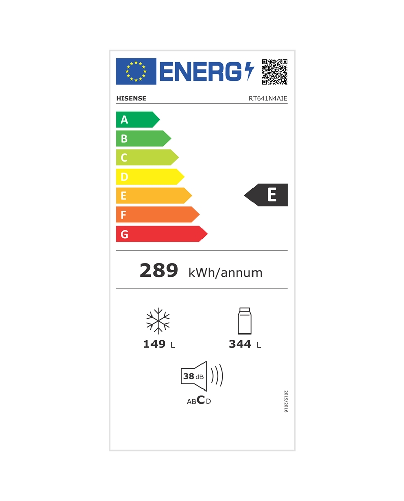 HISENSE COMBINADO 3PT 2017X595X579MT 493LT NF LOOK INOX E #1 - RT641N4AIE