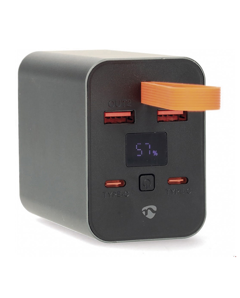 NEDIS POWERBANK 30000MAH PRETO - PBKPD100W25BK