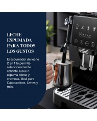 De'Longhi Magnifica Start Máquina de café super automática, espumador de leite manual, 4 bebidas One-Touch, controlos Soft Touch