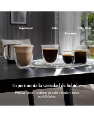 De'Longhi Magnifica Start Máquina de café super automática, espumador de leite manual, 4 bebidas One-Touch, controlos Soft Touch