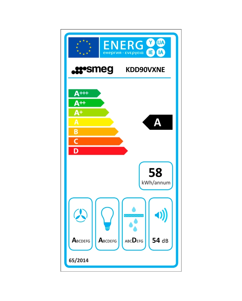 SMEG CHAMINE BANCADA 90CM PRETA - KDD90VXNE